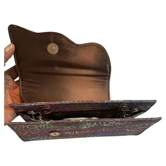 Bruno Giordano Multicolor Designer Women's Bag and Shoe Set. Sz 40 - Picture 9 of 14